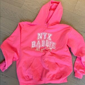 NYX Pink Hoodie Sweater